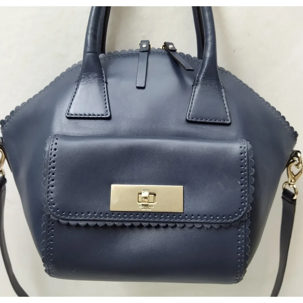 Kate Spade Palm Springs Maggie Midnight Blue Satchel Bag